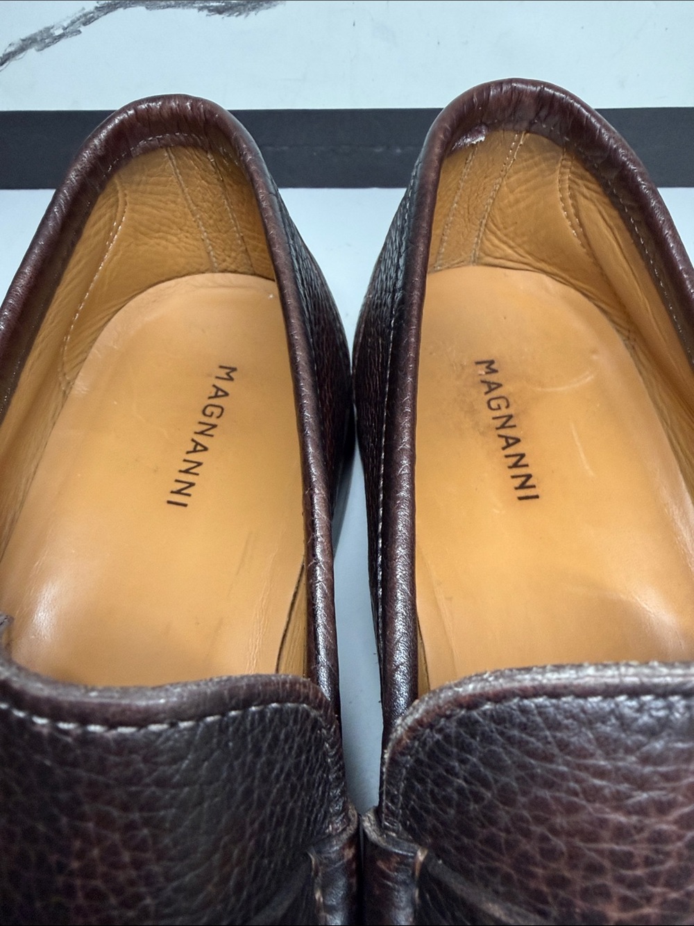 Magnanni Blas III Men's Brown Leather Moc Toe Bit Loafers Size US 9.5 - Picture 7 of 16